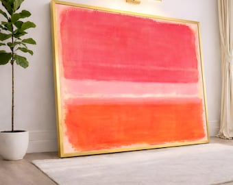 Mark Rothko No.68 1961 Pink and Orange Color Field Painting Abstract Expressionism Canvas Print Modern Minimalist Wall Art