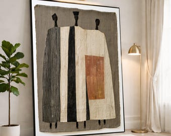 Modern Wall Art Print, Abstract Canvas Print of Figures, Minimalist Design for Contemporary Home Decor, Unique Artwork, abstract figures