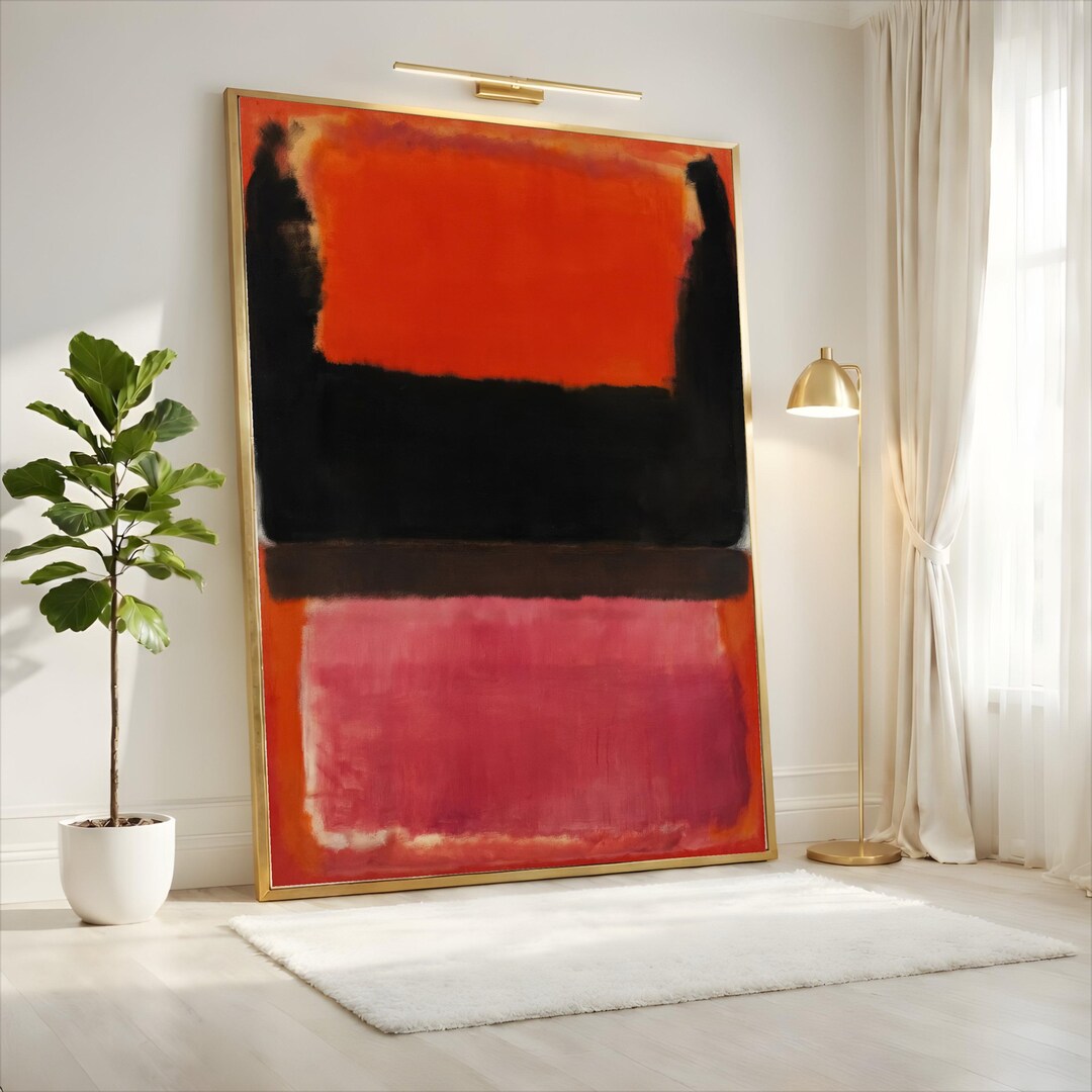 Mark Rothko Deep Color Fields Mark Rothko Bright Red, Black and Deep Red Color Field Canvas Print ...