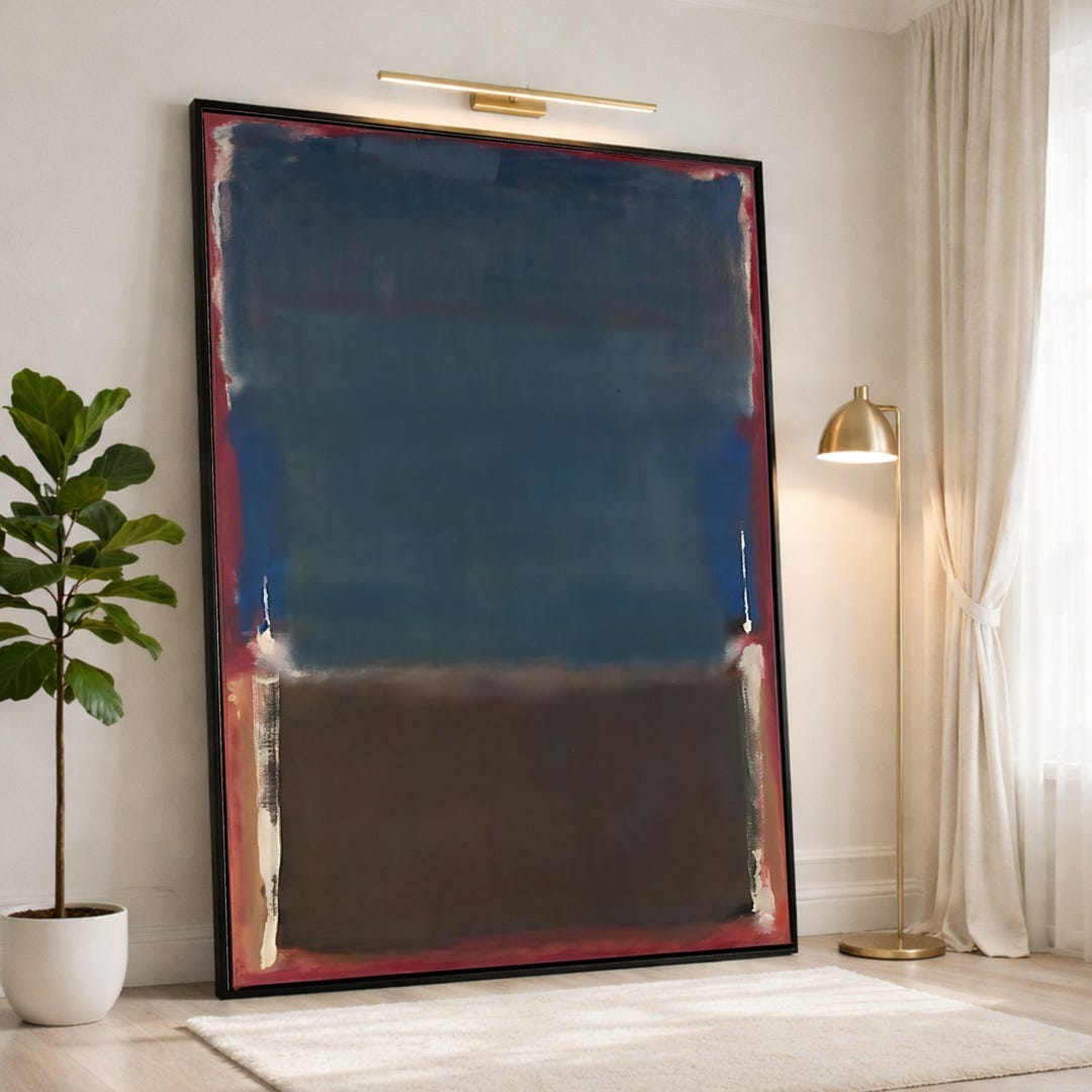 Mark Rothko Deep Color Fields Mark Rothko No. 47, 1959 Teal and Deep Umber Abstract Painting, Color ...