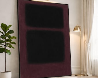 Mark Rothko No.22 1964 donkere bordeauxrode kleur veld schilderij abstract expressionisme canvas print grote moderne minimalistische muurkunst