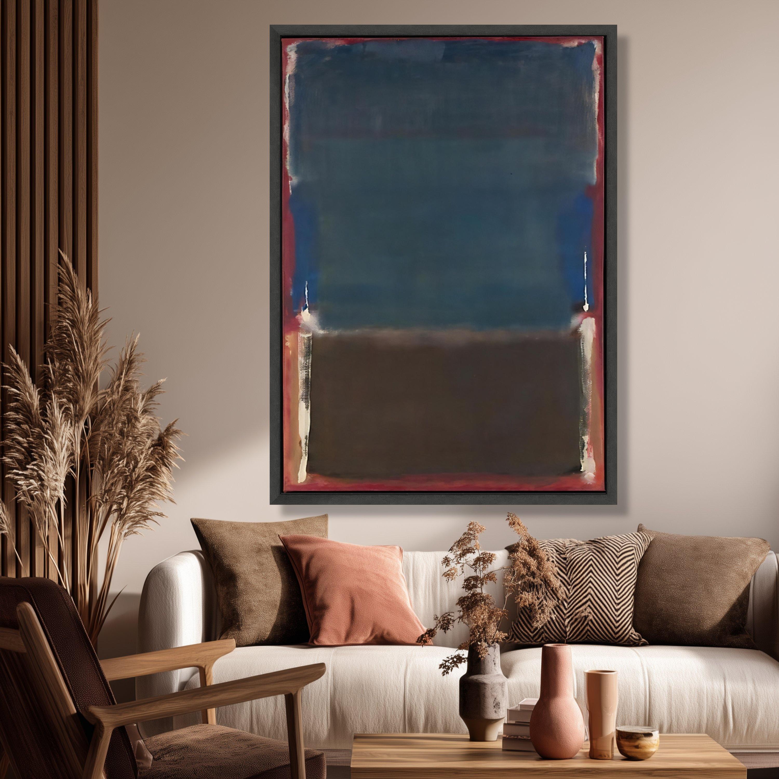 Mark Rothko Deep Color Fields Mark Rothko No. 47, 1959 Teal and Deep Umber Abstract Painting, Color ...