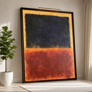 Modern Abstract Canvas Wall Art, Bold Color Block Design, Black and Red Canvas, Contemporary Home Decoration, Large Wall Art Panel