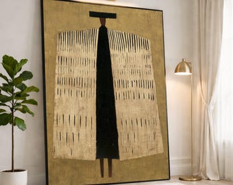 Minimalist Wall Art Print, Unique Abstract Design with Bold Lines, Canvas Print for Modern Home Decor and Artistic Spaces