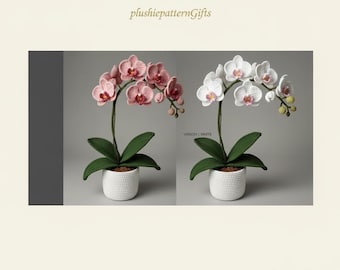 Orchid Crochet Pattern,  Home Décor, Flower Basket, Crochet  PDF,