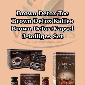Jön X13 3er-Set: Brown Coffee mit Kollagen, Brown Tea im Glas & Brown Kapseln – natürliche Kräuter und Extrakte im Set.