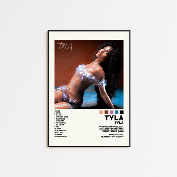 Tyla Poster | Tyla Poster | Tyla Tracklist Album Cover Poster / Album Cover Poster Print Wall Art, Custom Poster, Tyla Water Poster