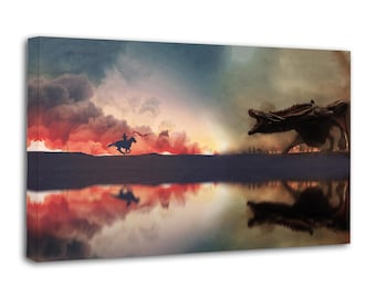 Thrones Tags Bronn Daenerys Targaryen dragon Canvas Wall Art Poster Picture Print Living Room Walls Decor