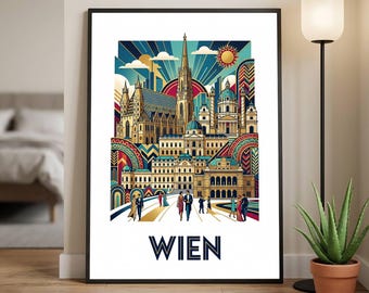 Vienna bold gallery wall Art Deco print - Austria