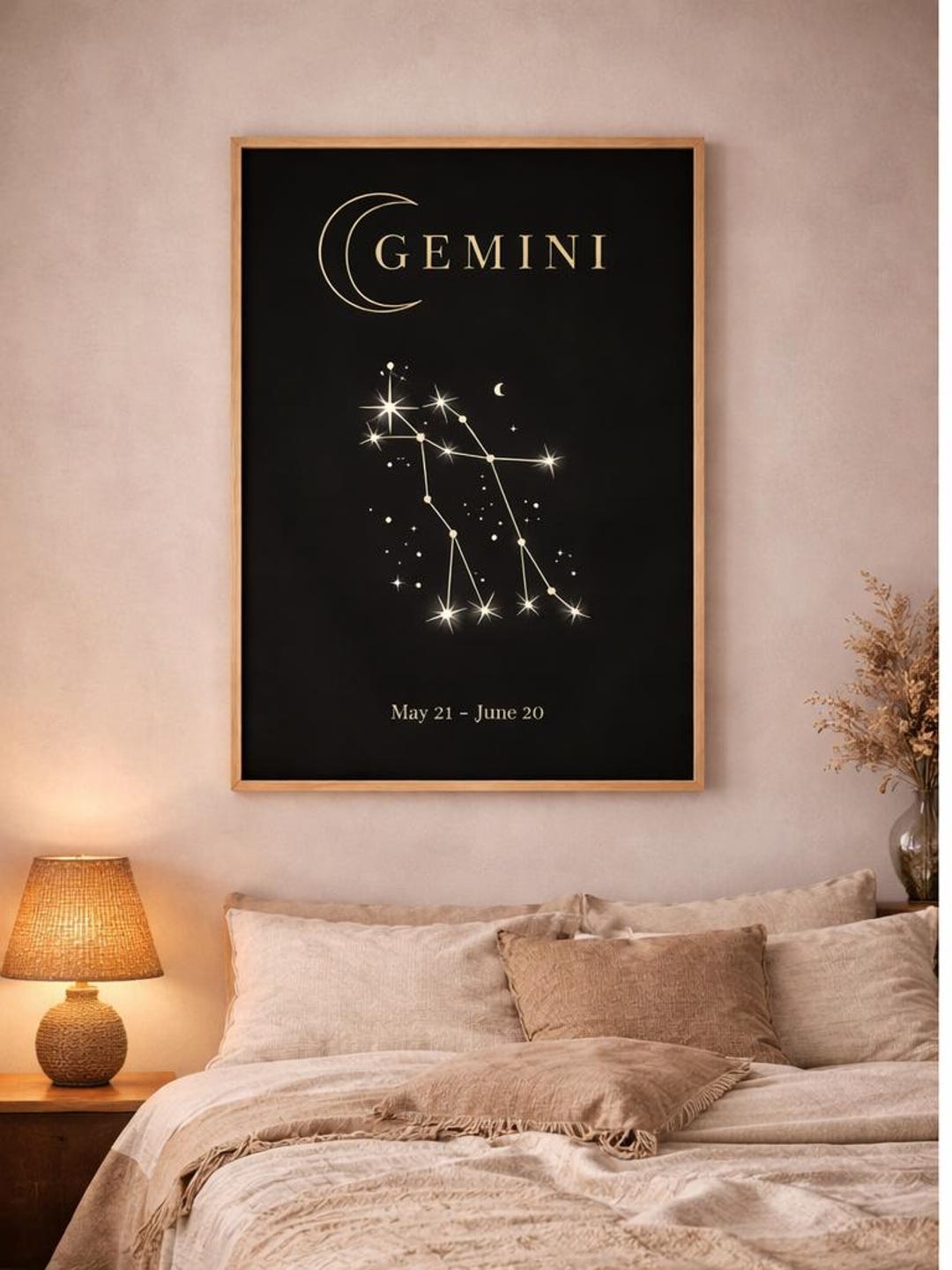 Gemini Zodiac Poster Printable, Gemini Constellation Print, Astrology ...