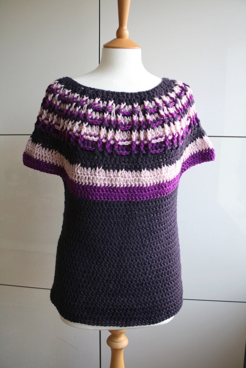 Crochet Pattern, INSTANT DOWNLOAD crochet pullover pattern, sweater crochet pattern, sweater fall crochet pattern 232 image 3
