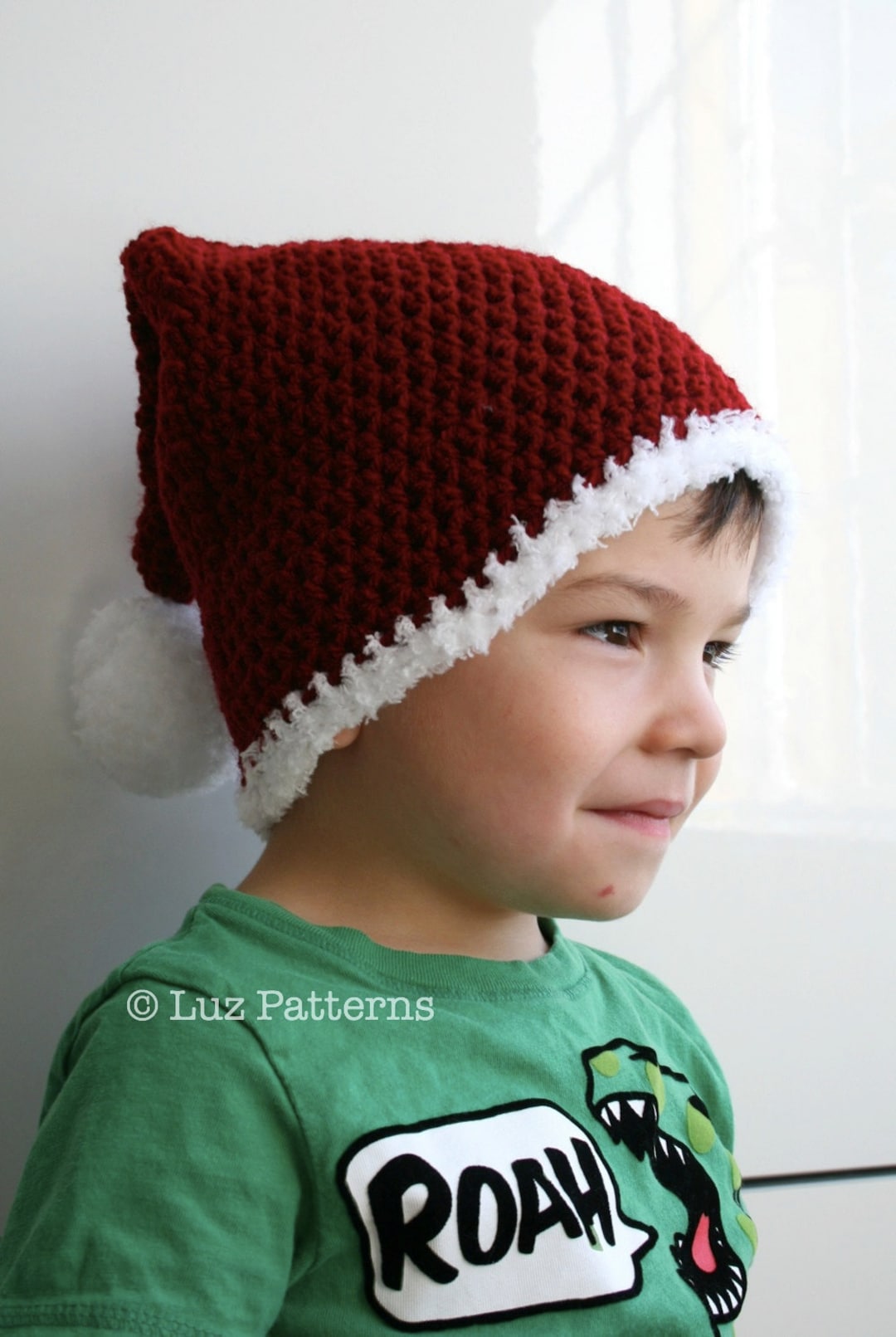 Crochet Christmas Pattern, Santa Hat Pattern, Father Christmas Hat and