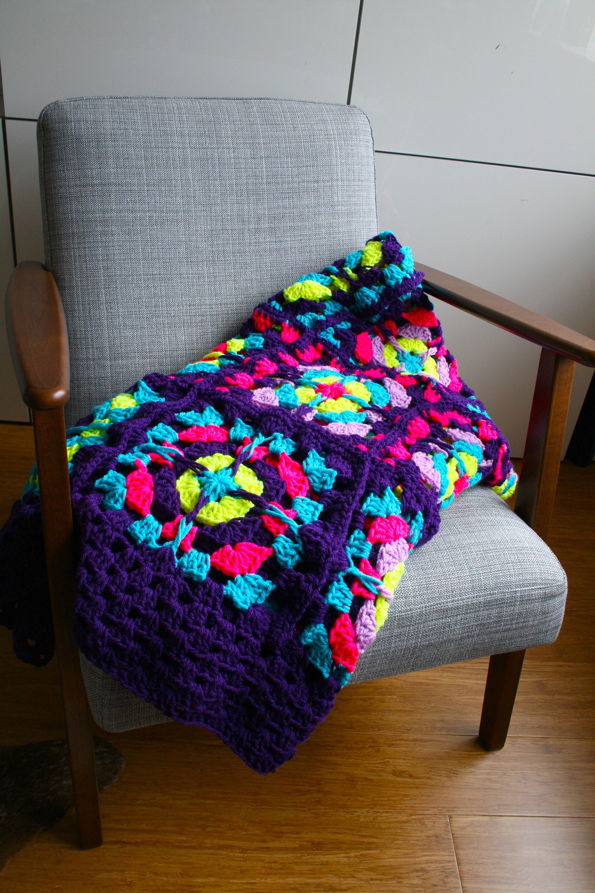 Crochet Blanket Pattern Stained Glass Blanket Crochet Pattern Etsy UK