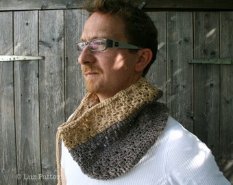 Crochet pattern, Crochet Scarf pattern cowl crochet pattern crochet cowl pattern Crochet Patterns Men scarf pattern Men cowl pattern (81)