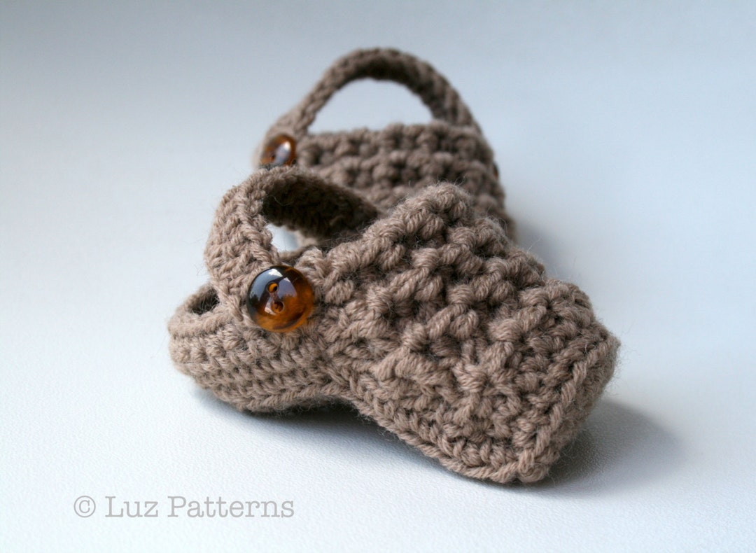 Crochet Patterns, Crochet Baby Slipper Pattern, Baby Clogs Crochet