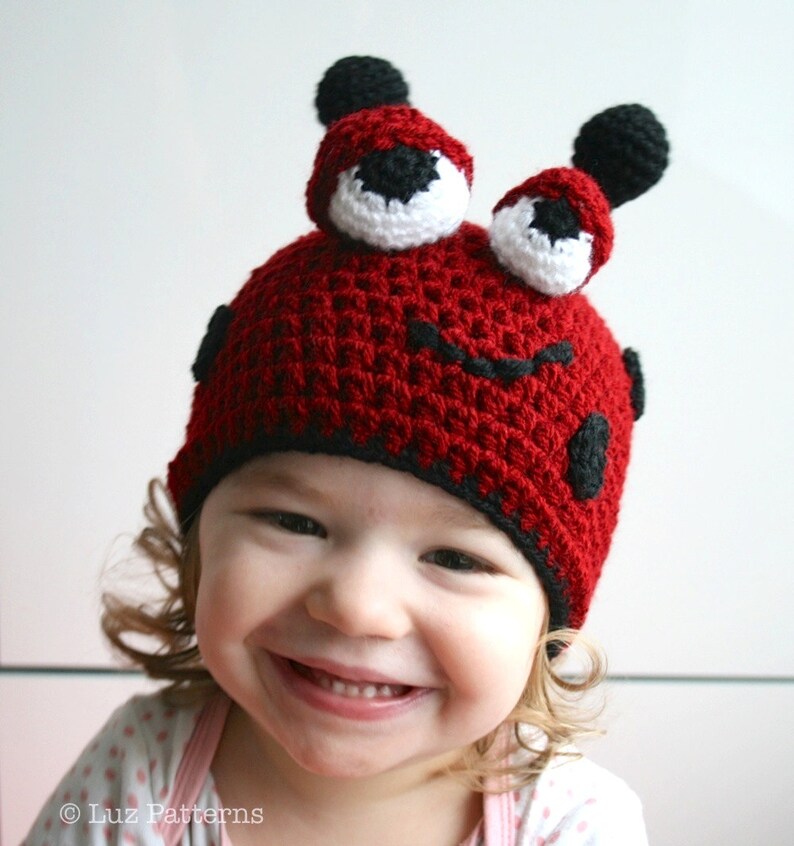 Crochet Hat Pattern Crochet Baby Ladybug Hat Pattern Etsy
