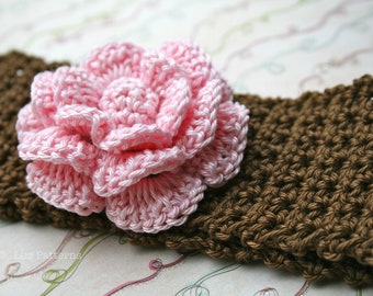 Crochet patterns, baby headband pattern, INSTANT DOWNLOAD crochet flower headband baby pattern (99)