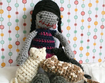 CROCHET PATTERN, amigurumi doll pattern, Amigurumi crochet doll toy pattern, Instant download