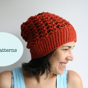 Crochet Pattern, slouchy hat crochet pattern, women beanie pattern crochet women hat pattern 147 zdjęcie 1