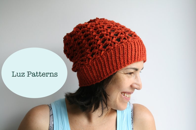 Crochet Pattern, slouchy hat crochet pattern, women beanie pattern crochet women hat pattern 147 image 1