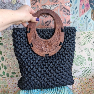 Crochet pattern, crochet bag pattern, Textured tote bag crochet pattern 290 Instant Download