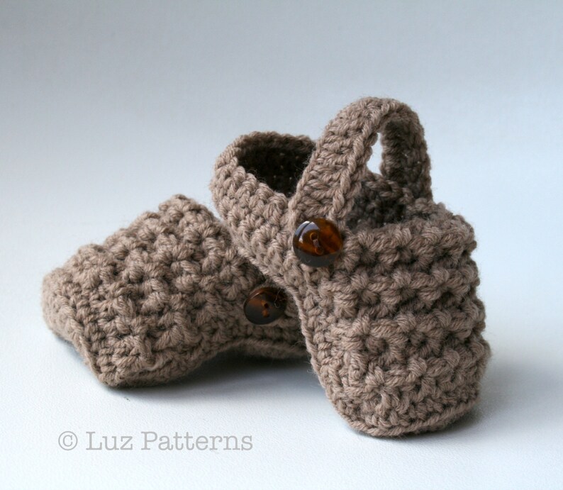 Crochet Patterns Crochet Baby Slipper Pattern Baby Clogs Etsy UK