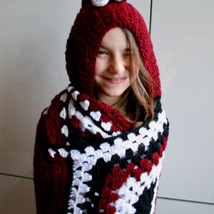 Crochet blanket, Ladybug hooded blanket Crochet pattern, granny square and amigurumi blanket crochet pattern 267 INSTANT DOWNLOAD image 7