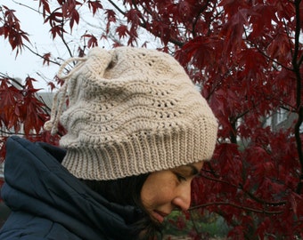CROCHET PATTERN, Crochet slouchy hat pattern converts into crochet cowl pattern 160