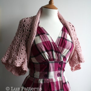 Crochet PATTERN  bolero crochet pattern, women, girls shrug crochet pattern (138)  INSTANT DOWNLOAD