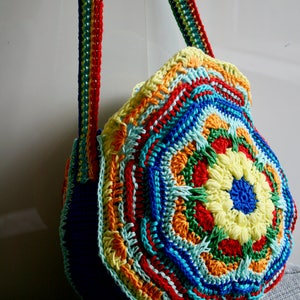 Crochet Pattern, Bohemian Mandala Purse, Crochet Color Bag Pattern ...