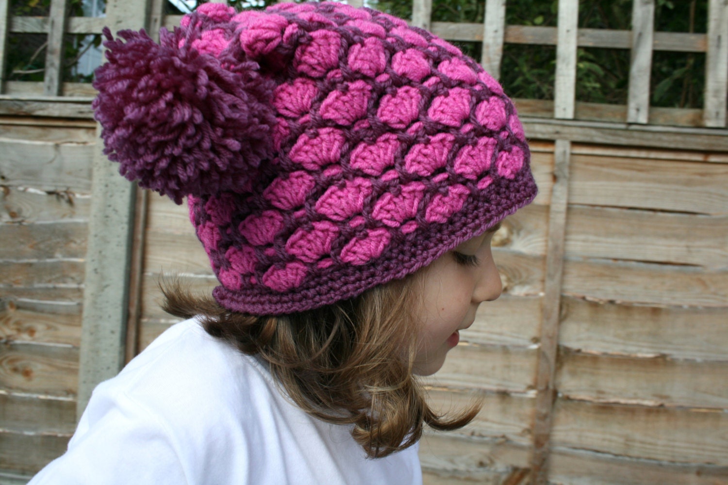 Crochet Pattern Crochet Hat Crochet Pompom Pom Slouchy Hat Etsy UK