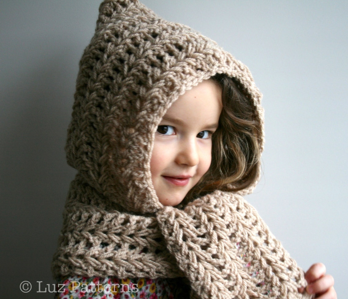 crochet hooded hat pattern