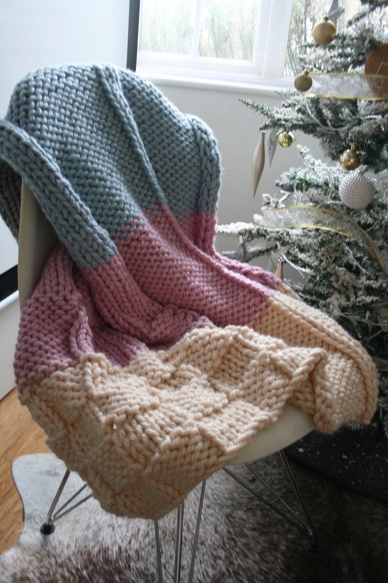 KNITTING PATTERN Cozy Winter Blanket 12 Instant Download - Etsy UK