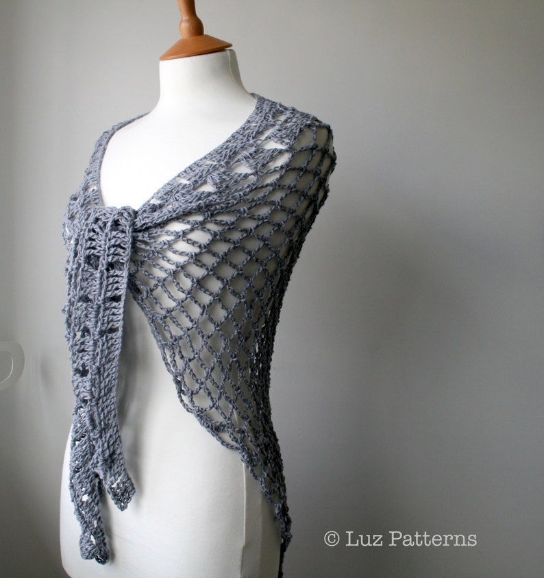 Crochet Patterns Summer Evening Shawl Crochet Pattern 146 Etsy