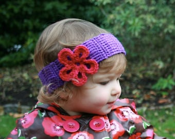 CROCHET PATTERN baby flower headband pattern, crochet headband baby pattern (10) Instant download