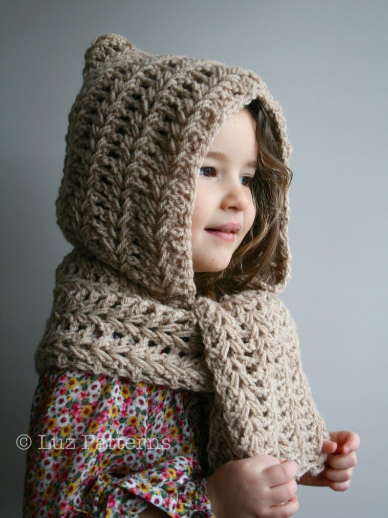 crochet hooded hat pattern