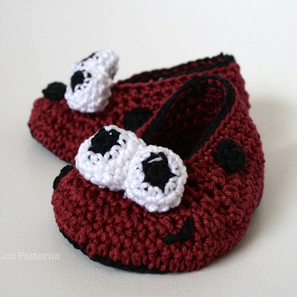 Crochet Pattern, Baby ladybug booties crochet pattern, crochet baby shoes pattern, crochet slipper pattern (64) INSTANT DOWNLOAD