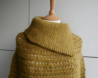 Modèle au crochet, modèle de poncho au crochet, modèle au crochet de capot, modèle de crochet d'enveloppe de col (181) Téléchargement instantané