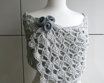 Crochet pattern, Summer Evening wrap crochet pattern (145) Flowers pattern included!