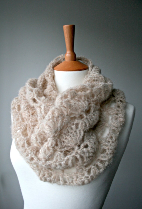 Crochet Pattern scarf crochet pattern lace silk crochet cowl | Etsy