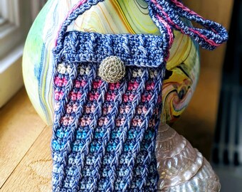 Crochet pattern, crochet bag pattern, crochet phonecase bag pattern, phone case granny crochet bag pattern 292 Instant Download