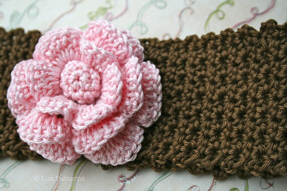 Crochet Patterns Baby Headband Pattern Instant Download Crochet Flower Headband Baby Pattern 99