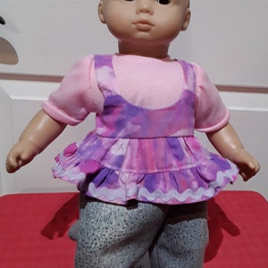 Top and jeans for Bitty Baby or 15&quot;