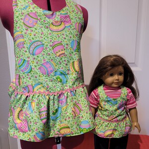 Easter Apron for Little Girl and Doll
