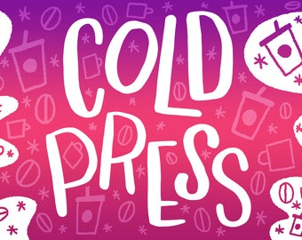Cold Press Font illustration illustrated lettered lettering