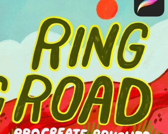 Ring Road Brush Pack für Procreate - Island inspirierte Landschaftspinsel - Digitale Malerei Texturpinsel