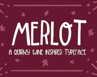 Handbeschriftete Merlot-Schrift, Schreibschrift, Branding-Schrift (Instant Download)