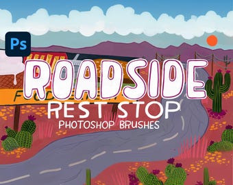 Road Trip Photoshop Brush Pack – Rastplatz Texturen – ABR für Photoshop & Fresco