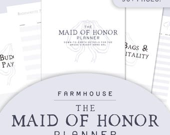 Trauzeugin-Planer - Hochzeitsplaner im Farmhaus-Chic (PDF druckbar)