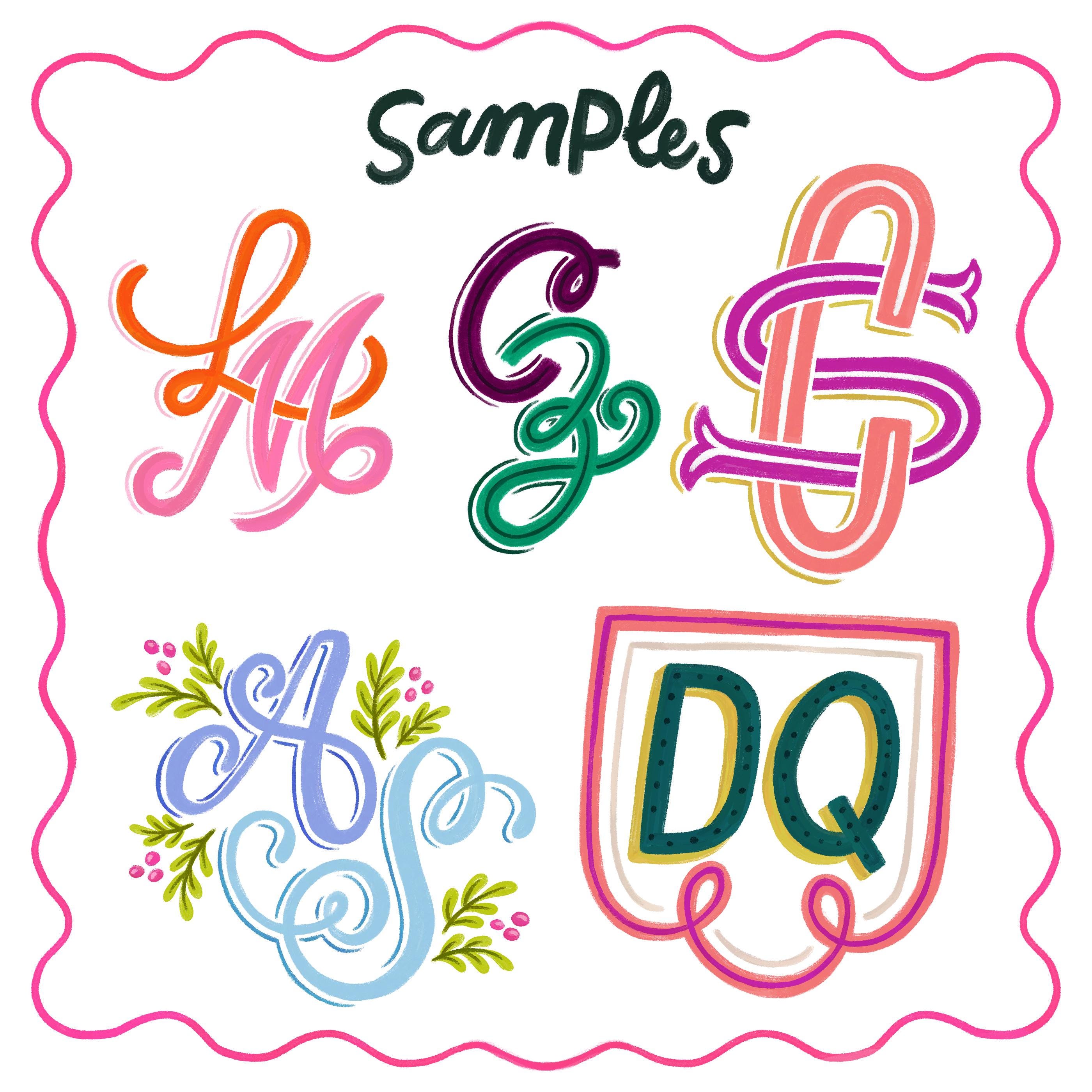 Custom Digital Monogram | Personalized Initials Logo | Wedding ...